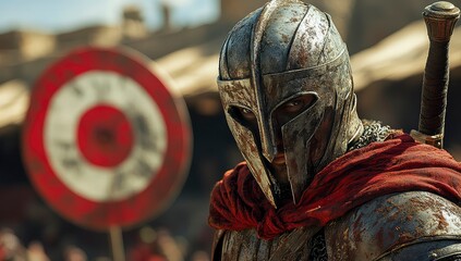 Fototapeta premium Spartan Warrior Ancient Greece Battle.