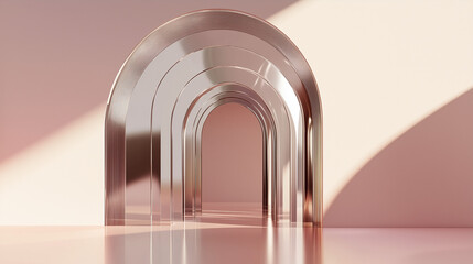 Futuristic Metallic Structure
未来的な金属アーチ構造