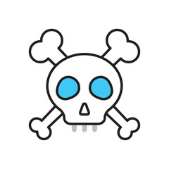 シンプル　イラスト　コンピュータウイルスのベクターイラスト