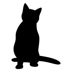 Black Cat Silhouettes Poses &ndash; Vector Illustration