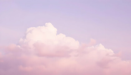 Soft Pink and Lavender Cloud Formation at Sunset in an Expansive Sky
