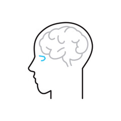 シンプル　イラスト　人工知能のイメージのベクターイラスト