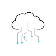 シンプル　イラスト　人工知能のイメージのベクターイラスト