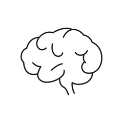 シンプル　イラスト　人間の脳のイメージのベクターイラスト