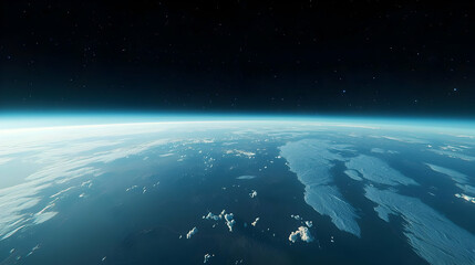Obraz premium High Altitude Earth Orbit Panorama View