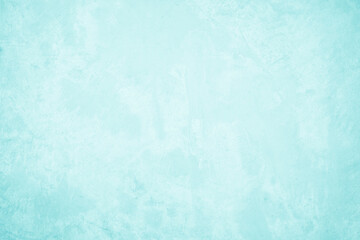 Pastel blue and white concrete stone texture for background in summer wallpaper. Cement and sand wall of tone vintage. Concrete abstract wall of light cyan color, cement texture mint green for design.