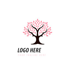 Modern minimalist professional and creative tree logo design.