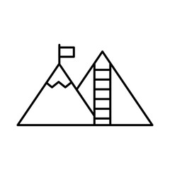 Mission Line Icon. Business, Strategy, Success Editable Stroke Vector Illustration