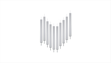 Abstract up market. Forex market simple up market on white background.