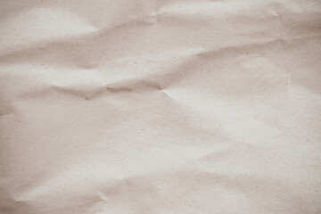 Old paper vintage texture surface for background. Recycle pale brown paper crumpled texture, Cream color recycled kraft paper texture blank with copy space for text.