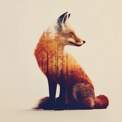 A digital painting of a fox with a paint-drip effect on a dark gray background. A bold and expressive animal-themed artwork.