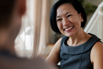 Financial advisor smiling at client