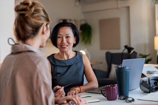 Financial advisor having conversation with client