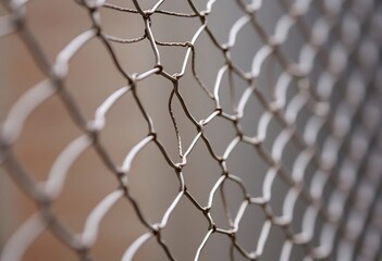 Fototapeta premium close up of a chain link fence