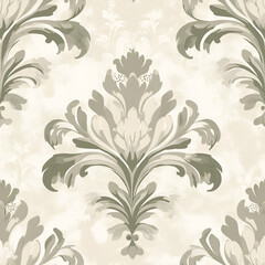 Elegant floral pattern design textile fabric digital artwork soft tones top view contemporary aesthetic