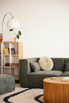 Detail of cozy living room 