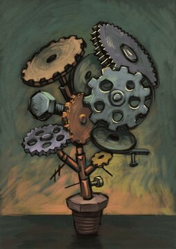 Gears in a vase