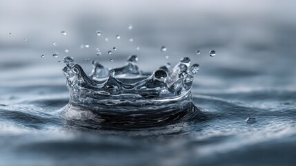 Water droplet on a surface representing compressed liquidity and high value in a minimalist composition