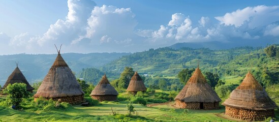 Traditional Houses in the Mountains of Indonesia