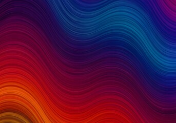 Fototapeta premium Abstract Wavy Gradient Background with Orange, Red, Blue, and Purple Colors. Vibrant, Smooth Design for Creative Projects.