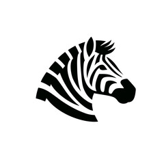 Radiant Zebra Head Logo Emblem
