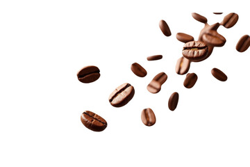 Obraz premium Suspended Coffee Pile: An Isolated Bean Arrangement.