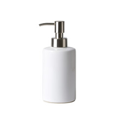 Obraz premium White soap dispenser with pump on transparent background