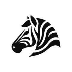 Chic Abstract Zebra Head Logo