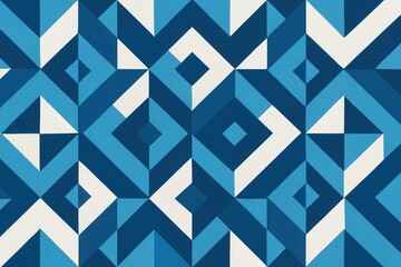 Blue Geometric Abstract Pattern