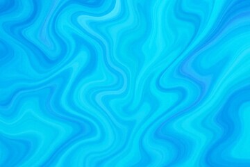 An abstract digital illustration featuring a fluid, wavy blue texture with soft flowing curves resembling liquid marble.