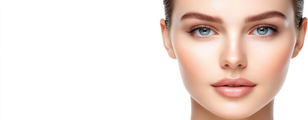 Fototapeta premium Radiant woman's flawless complexion