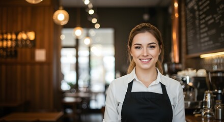 Smiling Coffee Shop Barista