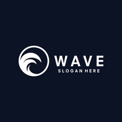 Fototapeta premium wave logo design template illustration vector