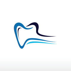 dental logo design template illustration vector