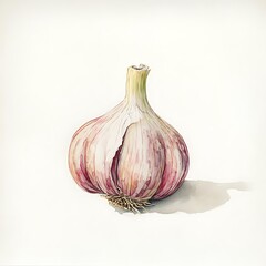 Garlic bulb isolated on white background