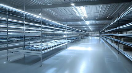 Empty Grocery Store Interior With Modern Design