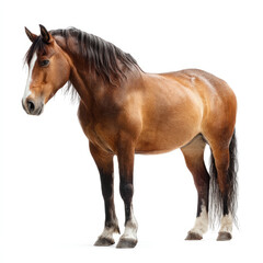 Fototapeta premium Brown horse, full body shot, standing