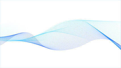 Abstract flowing blue lines
