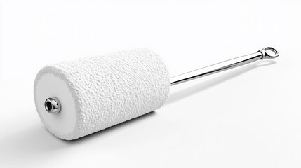 Obraz premium White cylindrical tool with a metallic handle