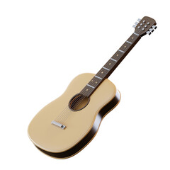3D Illustration Acoustic Guitar
