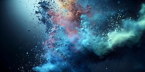 Abstract Colorful Powder Explosion Background Image