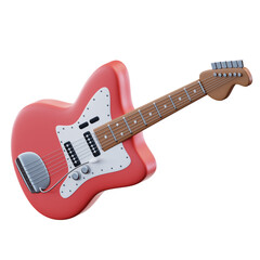 3D Illustration Electric Guitar