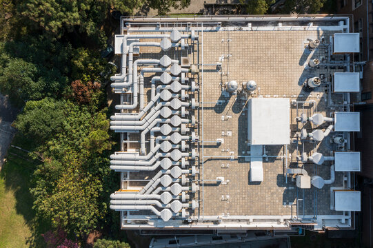 Chemical Lab Rooftop Aerial View