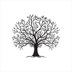 Family Tree Silhouette Clip Art
