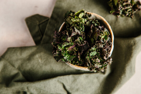 A bowl of kalettes