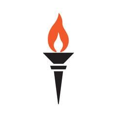 Torch Logo Design Graphic Illustration