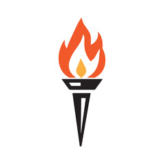Torch Logo Design Graphic Illustration