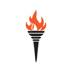 Torch Logo Design Graphic Illustration