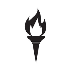 Torch Logo Design Graphic Illustration