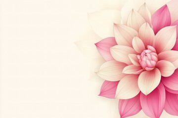 Fototapeta premium Delicate floral design in soft pastel hues.